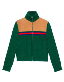 L/S BOMBER WOOL GREEN/MC/MIX
