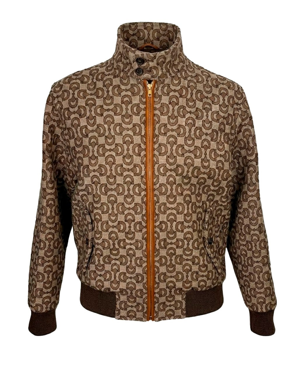 SPW BLOUSON HORSEBIT DOUBLE W/LEATH BEIGE/EBONY