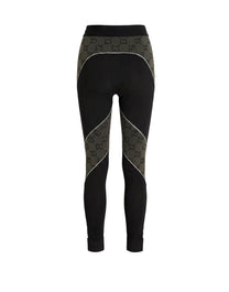 LEGGINGS POLYAMIDE JERSEY JACQ BLACK/GREY