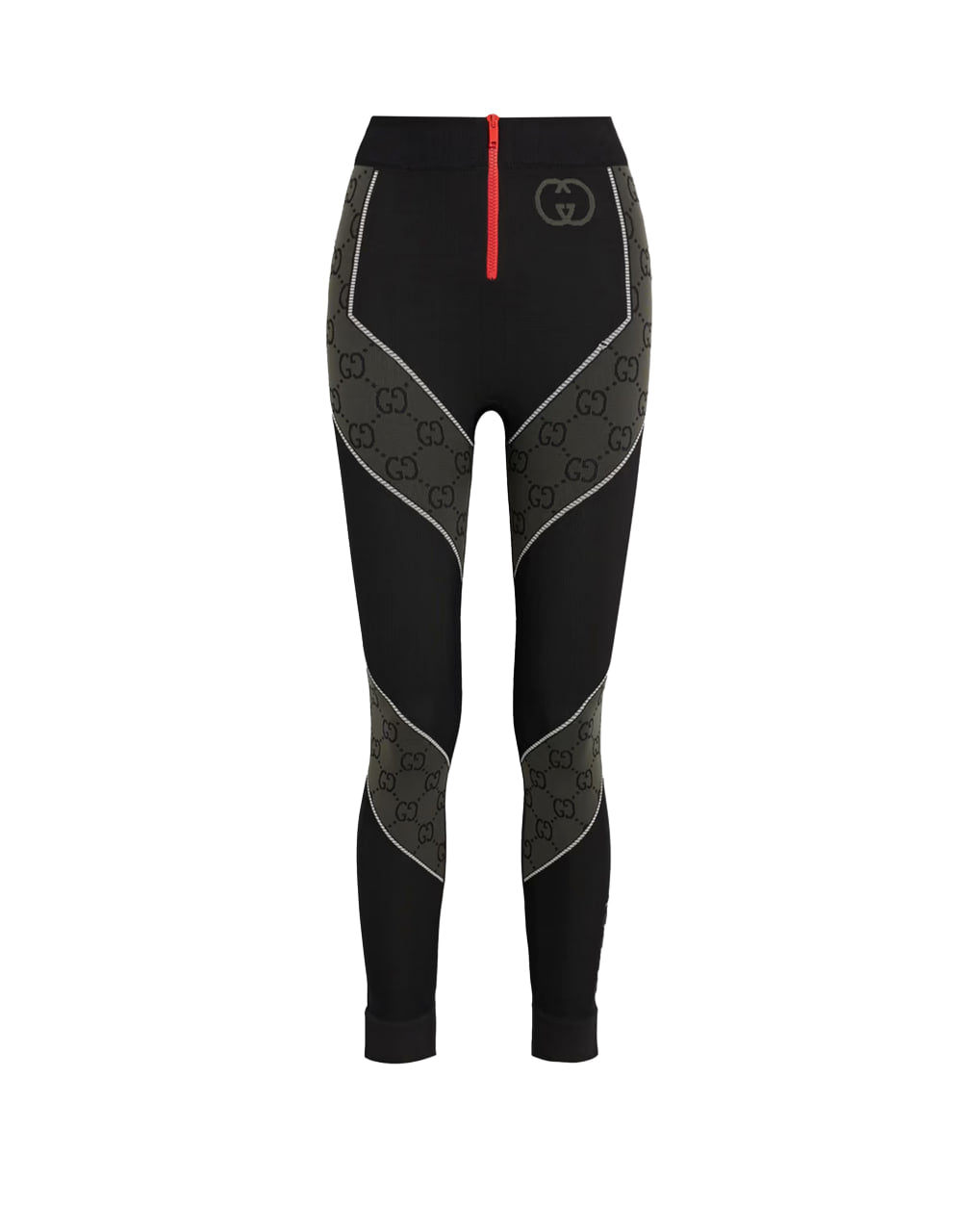LEGGINGS POLYAMIDE JERSEY JACQ BLACK/GREY