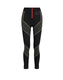 LEGGINGS POLYAMIDE JERSEY JACQ BLACK/GREY