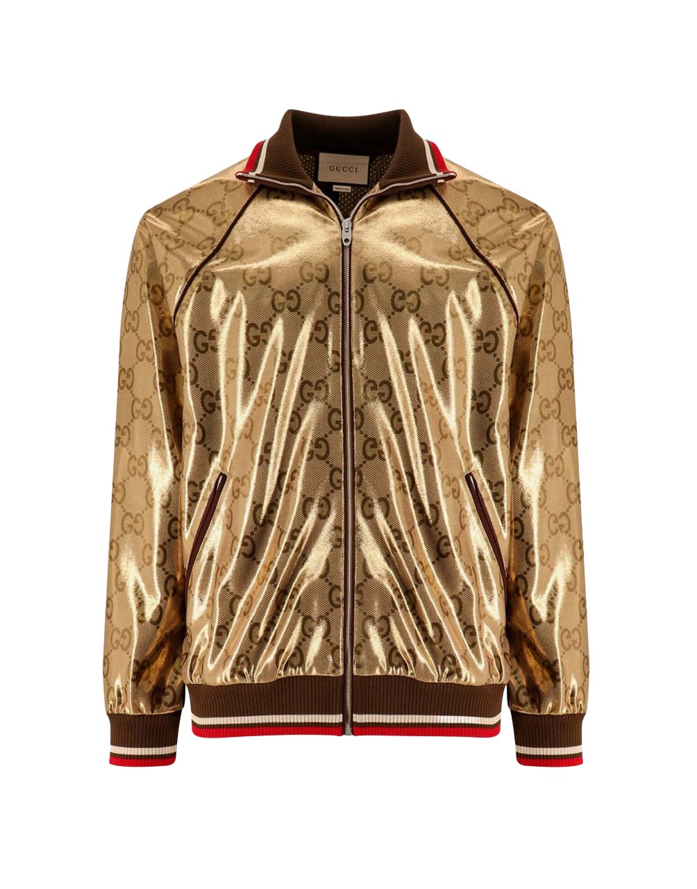 GUCCI GG TECHNICAL JERSEY ZIP JACKET 'GOLD'