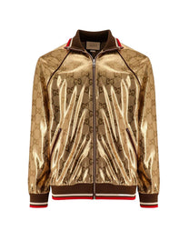 GUCCI GG TECHNICAL JERSEY ZIP JACKET 'GOLD'