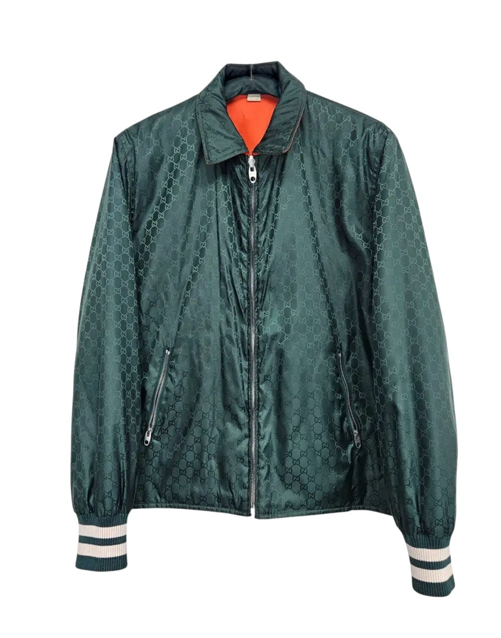 GUCCI GG NYLON BOMBER JACKET 'GREEN'