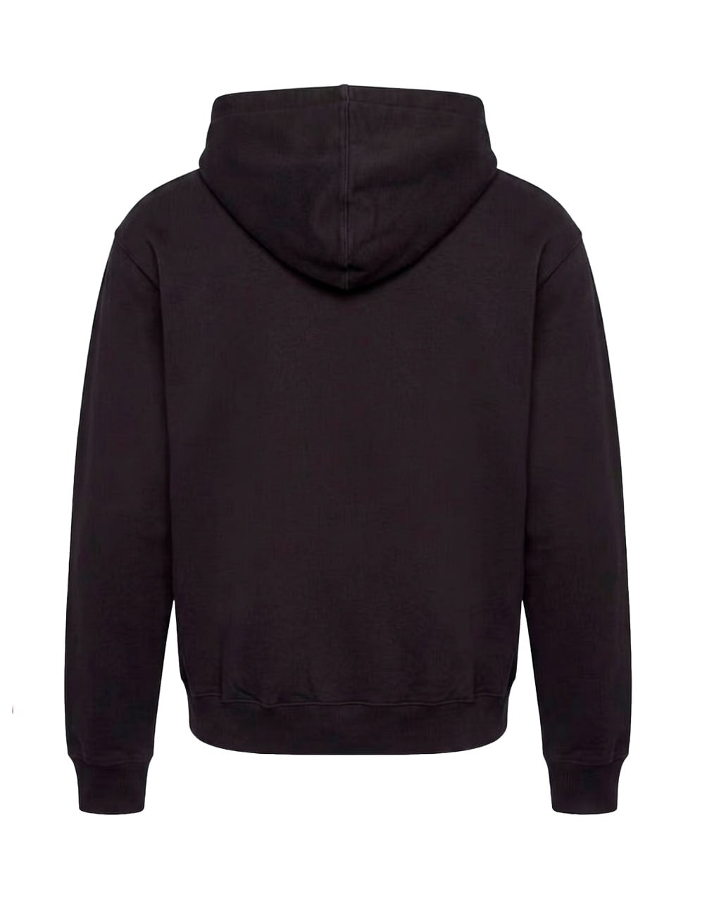 GUCCI BLACK HOODED SWEATSHIRT WITH GREEN AND RED  LOGO STRIPE