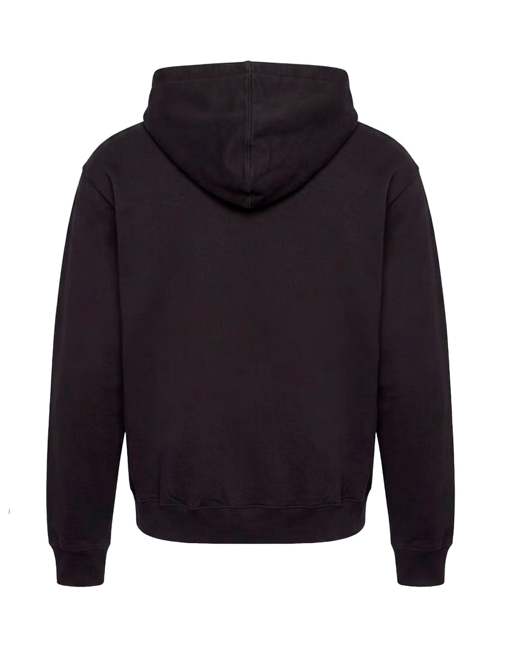 GUCCI BLACK HOODED SWEATSHIRT WITH GREEN AND RED  LOGO STRIPE