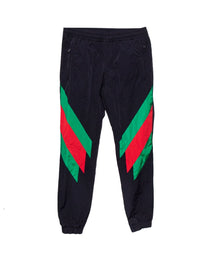 CA37394 GUCCI TIGER EMBROIDERED NYLON ZIP PANTS