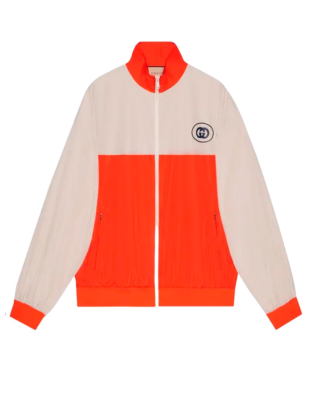 ZIP JACKET LIGHTWEIGHT POLYESTER ORANGE/IVORY/MC