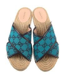SANDAL FABRIC R.S NEW CANVAS GG/NAPPA CHARLOTTE LIGHT  BLUE BLUE/BLU