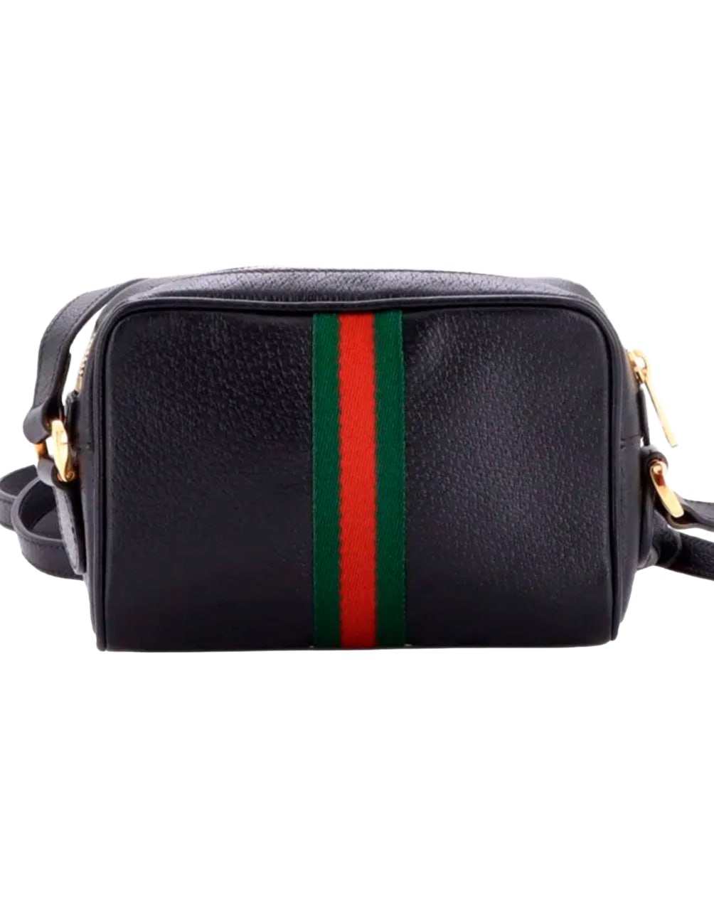 GUCCI DIONYSUS MINI BAG BLACK LEATHER WITH WEB STRIPE
