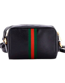 GUCCI DIONYSUS MINI BAG BLACK LEATHER WITH WEB STRIPE