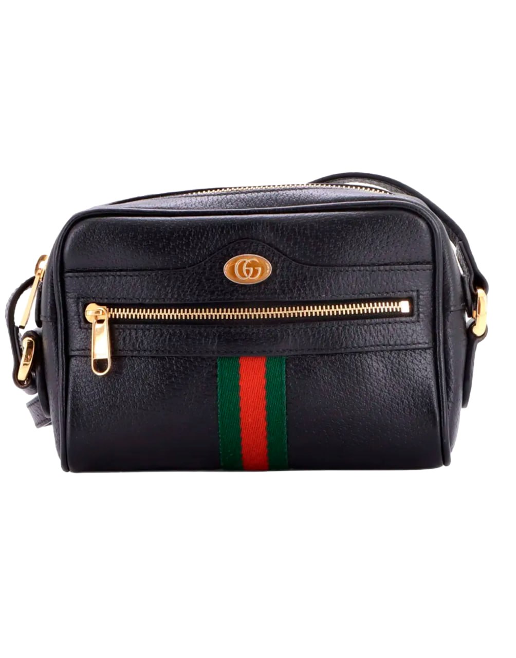 GUCCI DIONYSUS MINI BAG BLACK LEATHER WITH WEB STRIPE