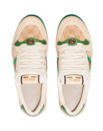 SNEAKERS GUCCI SCREENER GG ENAMEL CASUAL GREYIS  GREEN