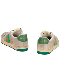 SNEAKERS GUCCI SCREENER GG ENAMEL CASUAL GREYIS  GREEN