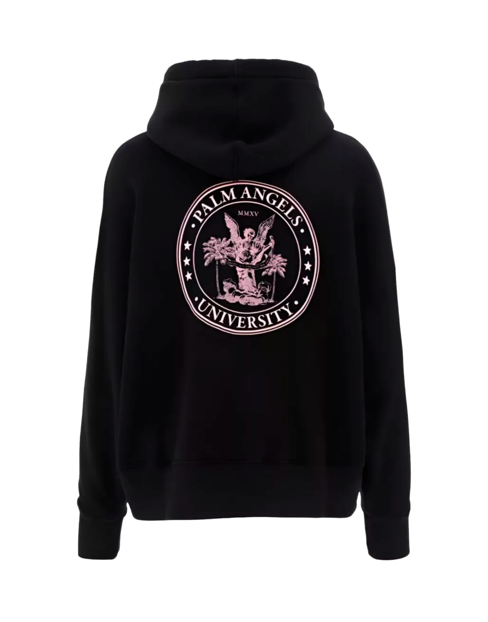 COLLEGE CLASSIC HOODY BLACK CORAL PALM ANGELS