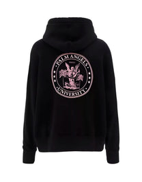 COLLEGE CLASSIC HOODY BLACK CORAL PALM ANGELS