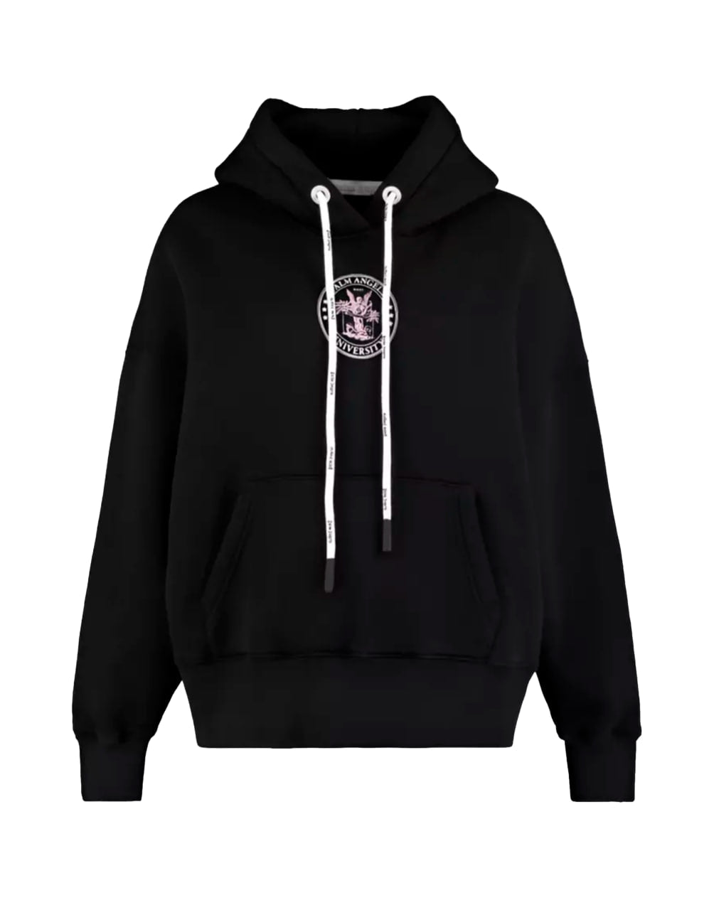 COLLEGE CLASSIC HOODY BLACK CORAL PALM ANGELS