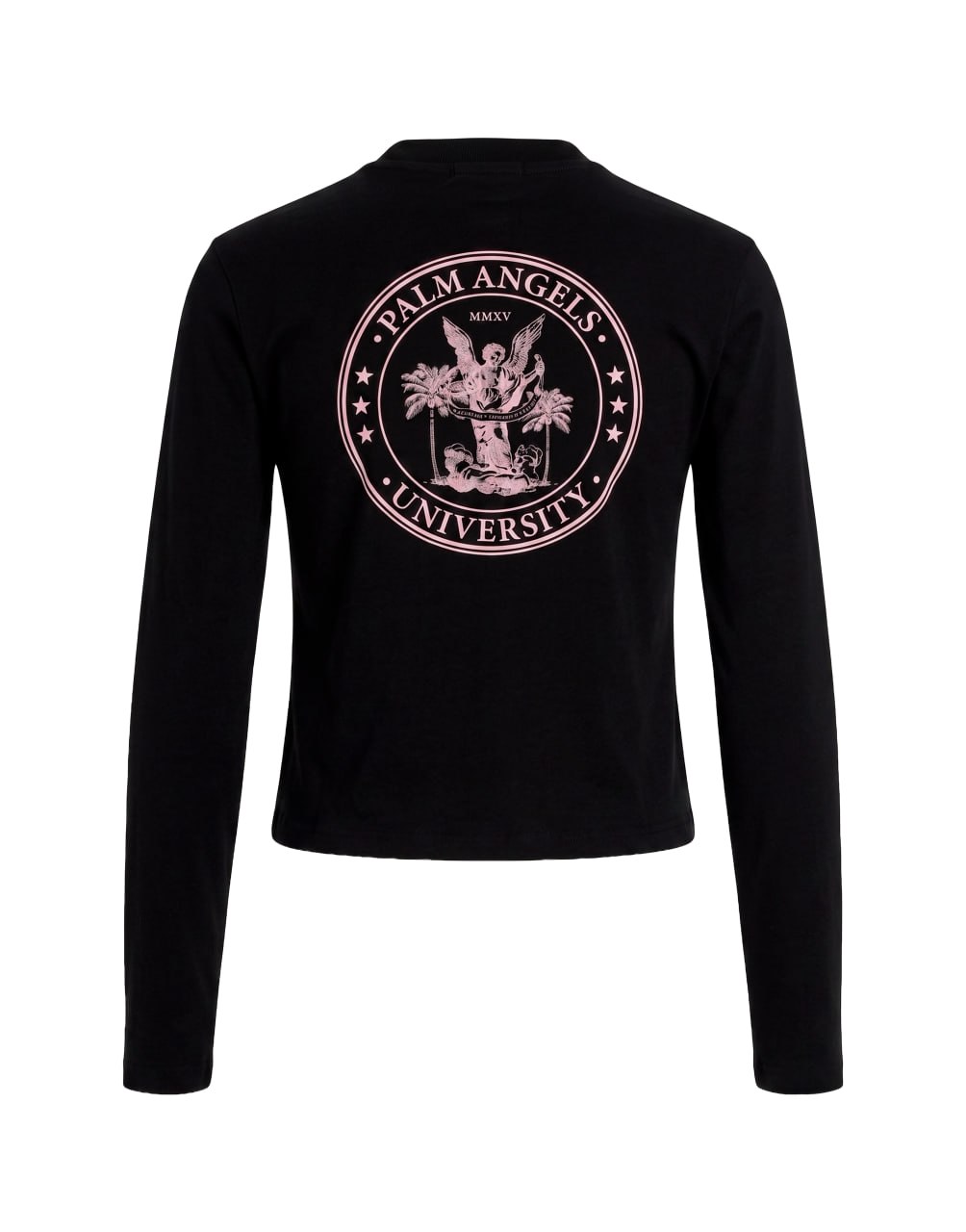 COLLEGE FITTED TEE L/S BLACK CORAL PIN PALM ANGELS