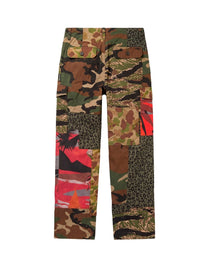 MIXED FABRIC CARGO PANTS MILITARY BLACK PALM ANGELS