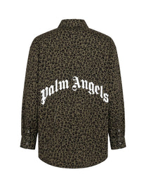 LEOPARD CAMO CURVED LOGOSH BLACK WHITE PALM ANGELS