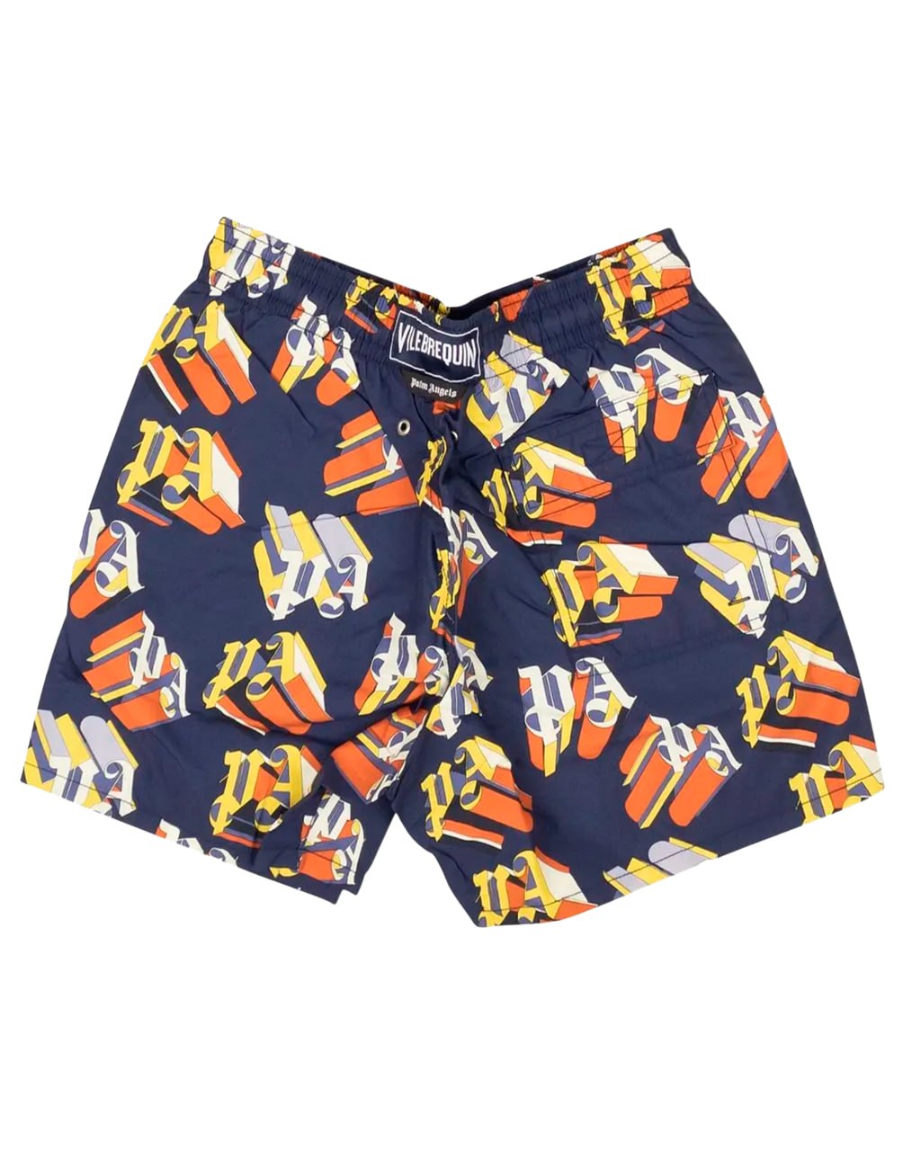 PAXVLBRUN_MONOGRAM SWIMWEARBLUE BROWN PALM ANGELS