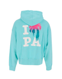 I LOVE PA FITTED HOODY LIGHT BLUE MUL PALM ANGELS