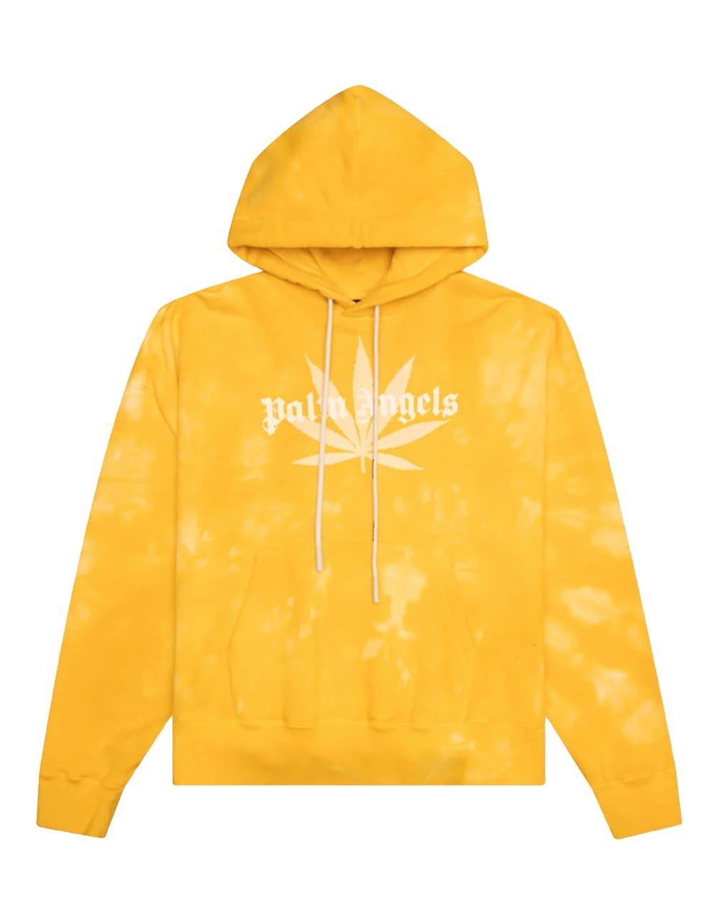 LEAF TIE DYE HOODY YELLOW YELLOW PALM ANGELS