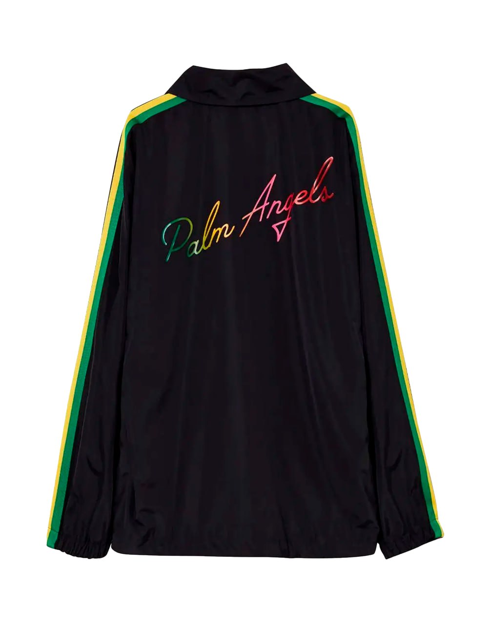PALM ANGELS MIAMI BUTTONED COACH JACKET BLACK HOMBRE