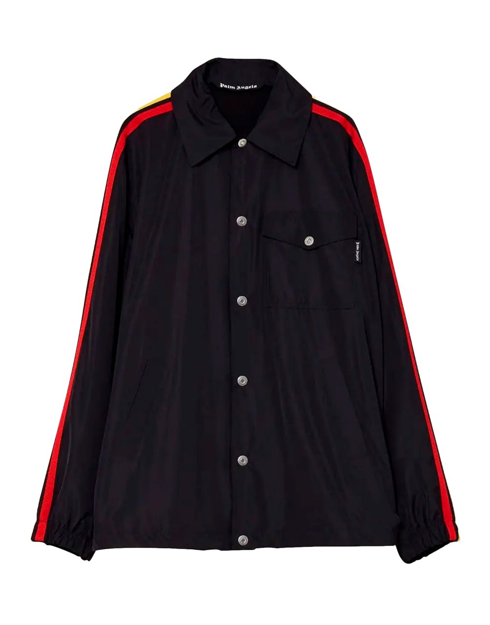 PALM ANGELS MIAMI BUTTONED COACH JACKET BLACK HOMBRE