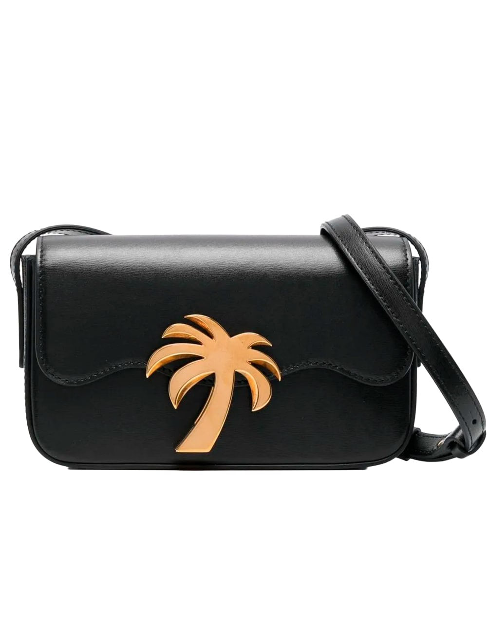 PALM BEACH BAG MM BLACK GOLD PALM ANGELS