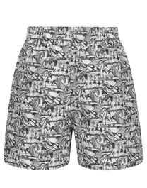 WAVES BOXER SHORTSWHITE BLACK PALM ANGELS