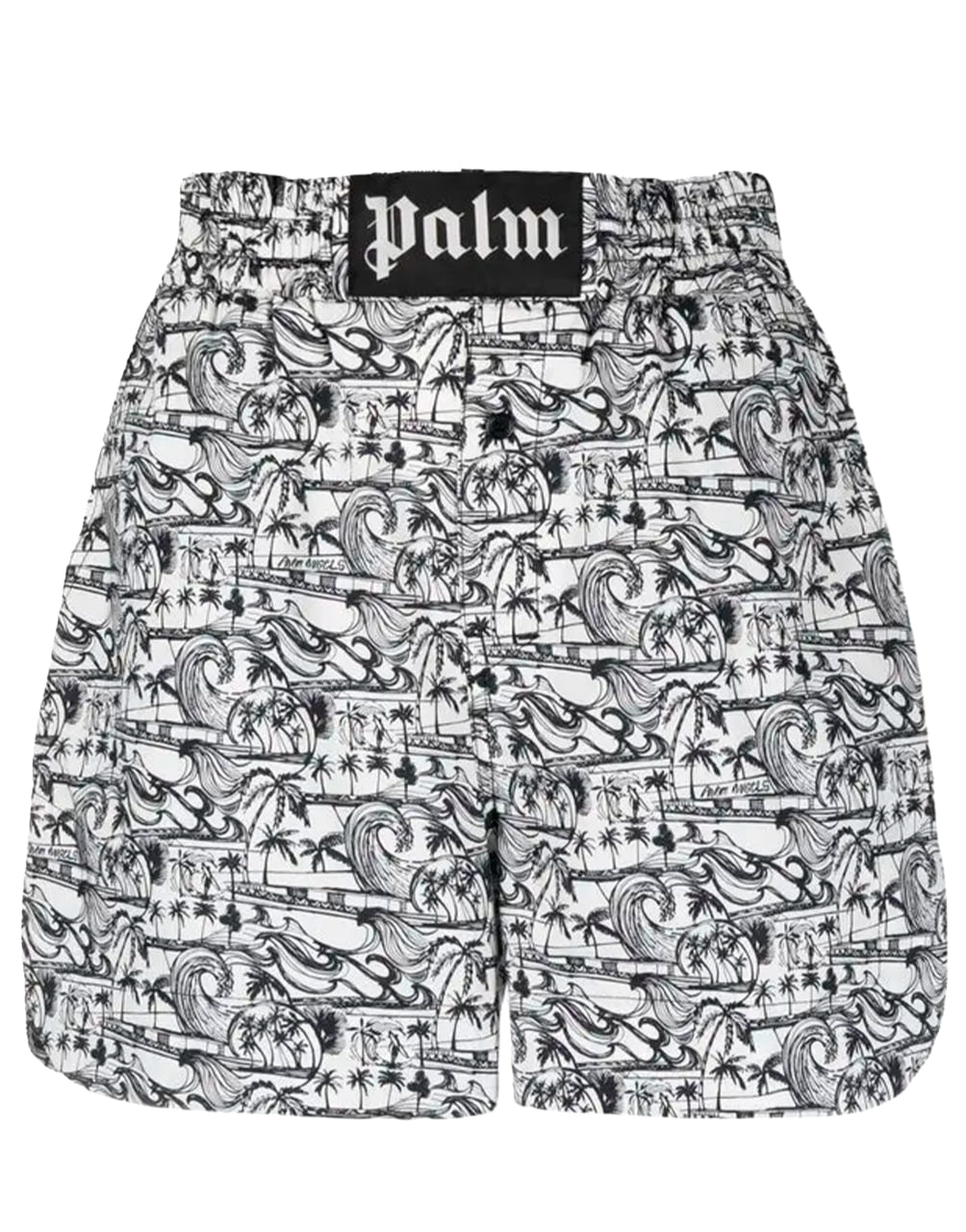 WAVES BOXER SHORTSWHITE BLACK PALM ANGELS