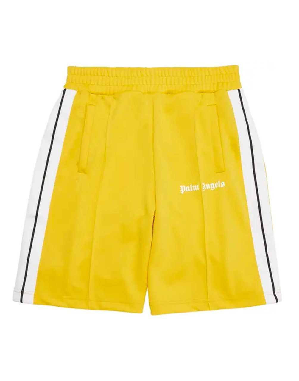 LEATHER EFFECT TRACK SHORT VIBRANT YELLOW PALM ANGELS