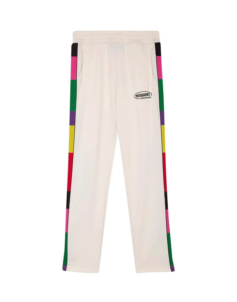 PM MISSION TRACK PANTS OFF WHITE BLACK PALM ANGELS