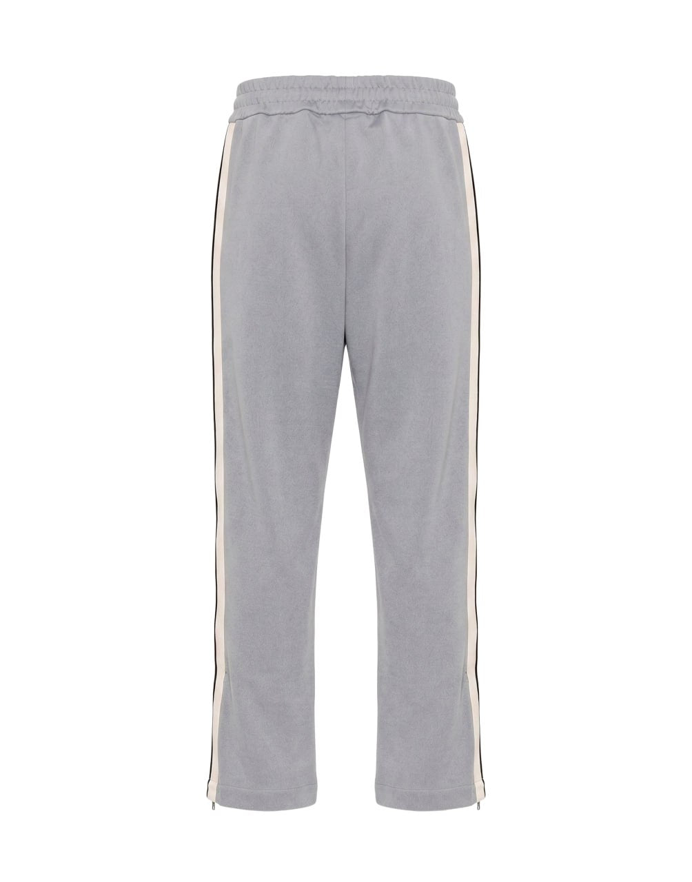 LUREX TRACK PANTS SILVER OFF WHIT PALM ANGELS