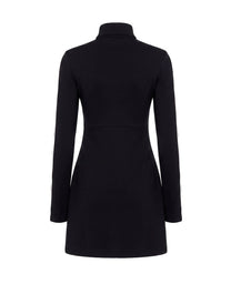 FLEECE HOODY DRESS BLACK GOLD PALM ANGELS