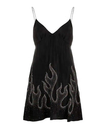 STUDDED BURNING LITTLE DRE BLACK WHITE PALM ANGELS