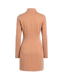 TRACK MINI DRESS BEIGE OFF WHIT PALM ANGELS