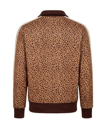 LEOPARD JAQUARD TRACK JACK BEIGE OFF WHIT PALM ANGELS