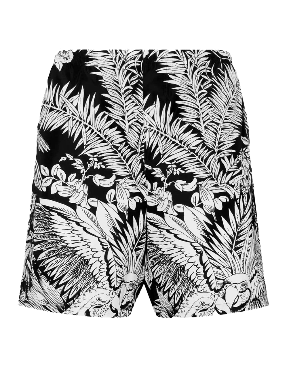JUNGLE PARROTS SHORT BLACK WHITE PALM ANGELS