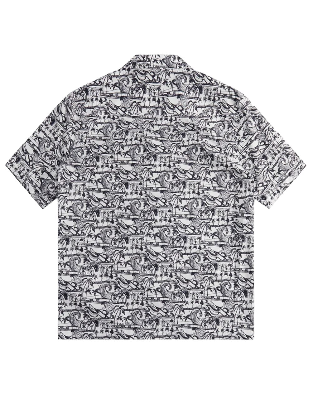 WAVES BOWLING SHIRT WHITE BLACK PALM ANGELS