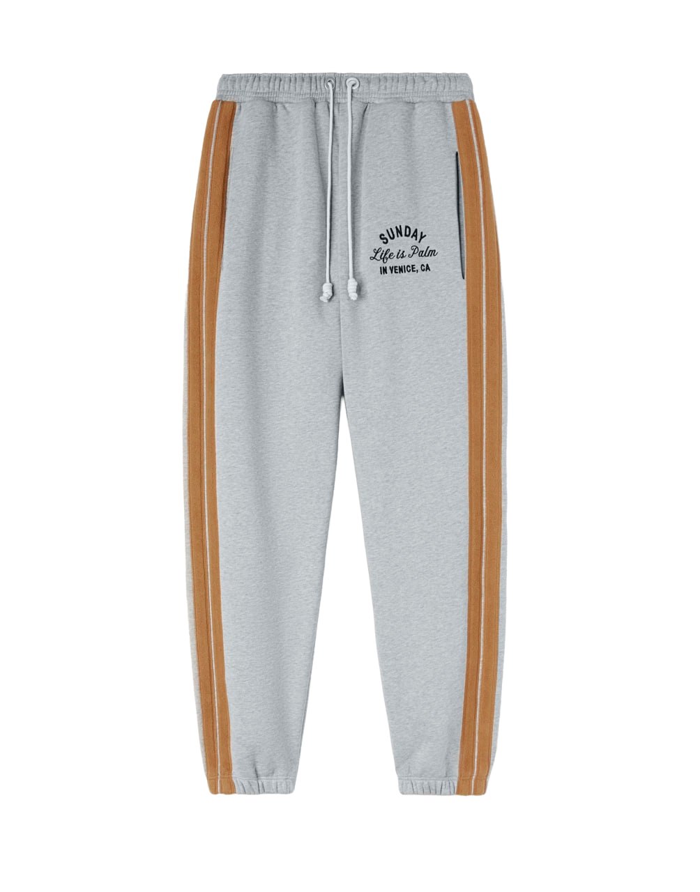 SUNDAY SWEATPANTS MELANGE GREY BL PALM ANGELS