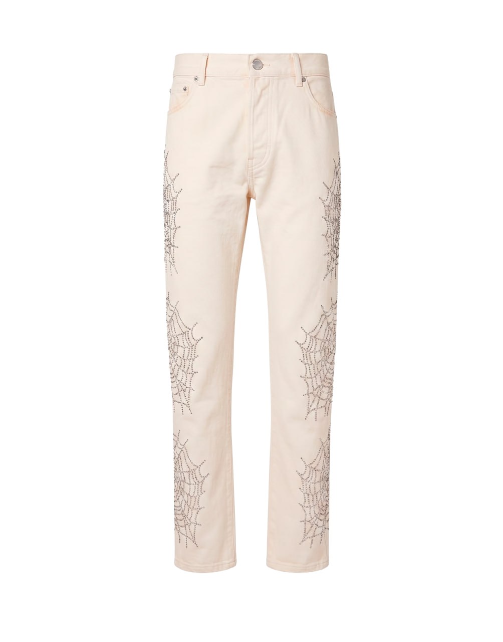 SPIDER REGULAR 5 POCKETS OFF WHITE SILVE PALM ANGELS