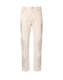 SPIDER REGULAR 5 POCKETS OFF WHITE SILVE PALM ANGELS