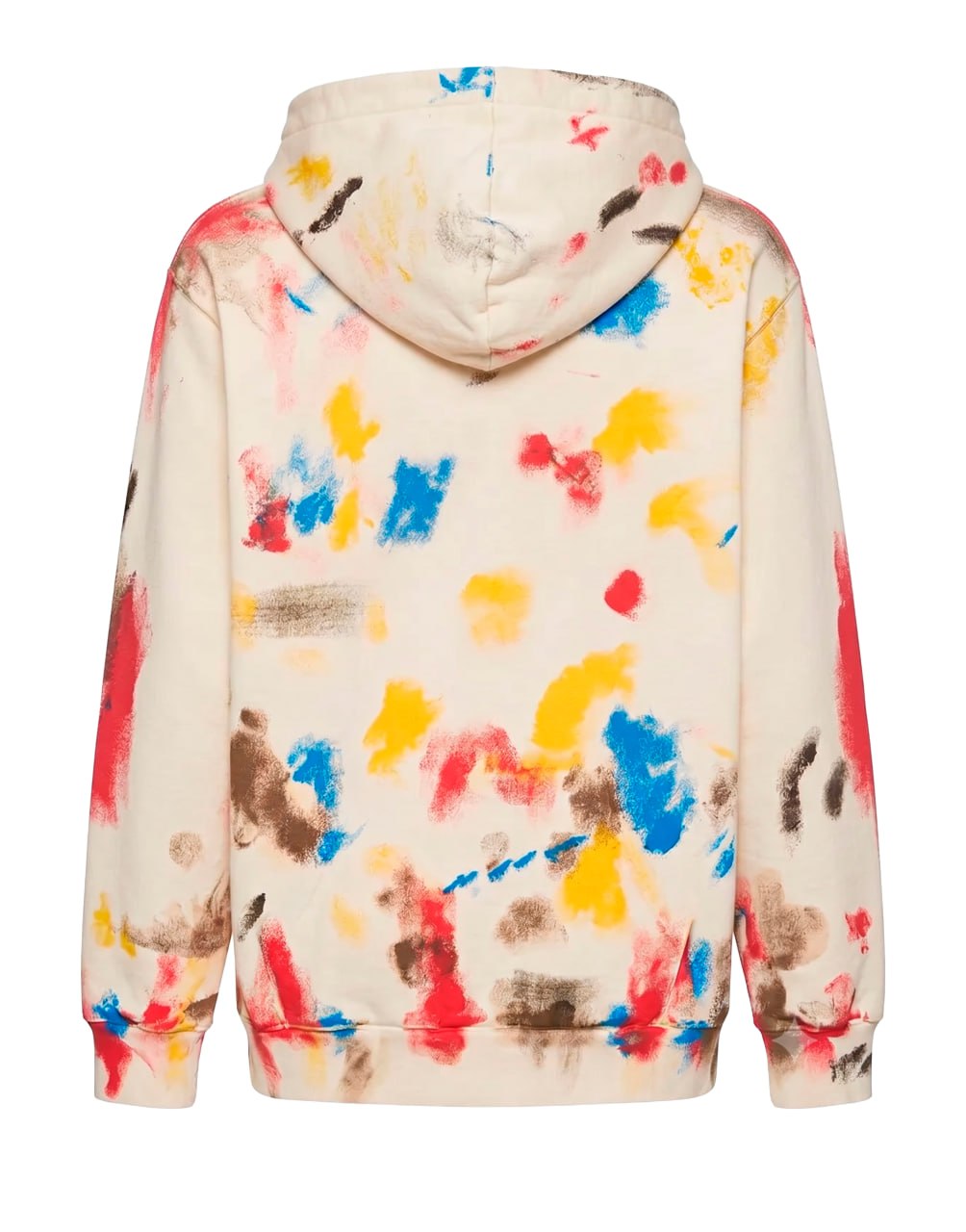 PAINTED COLLEGE HOODY OFF WHITE RED PALM ANGELS
