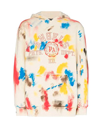 PAINTED COLLEGE HOODY OFF WHITE RED PALM ANGELS