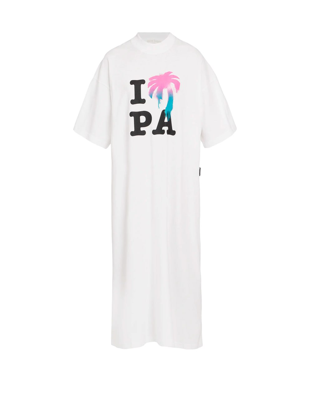 I LOVE PA T-DRESS WHITE MULTICOLOR PALM ANGELS