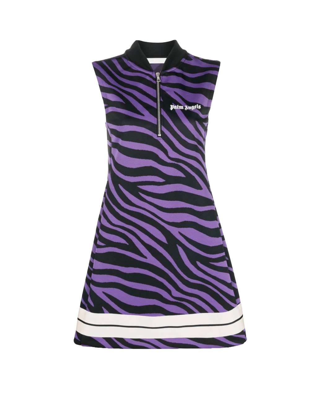 JQRD ZEBRA TRACK DRESS PURPLE WHITE PALM ANGELS