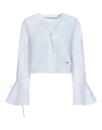 BASEBALL BLOUSE WHITE BLACK PALM ANGELS