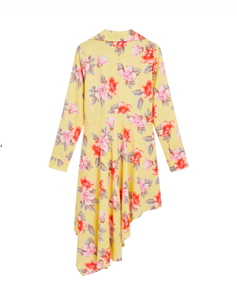 HIBISCUS V DRESS YELLOW WHITE PALM ANGELS